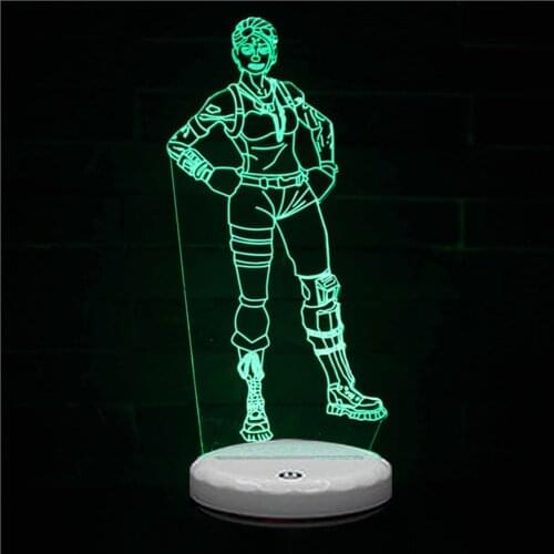 3D Night Light Porcelain White Acrylic Base 6 Mm 4 Mm