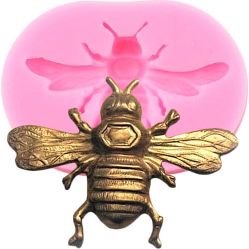 3D Insect Bee Silicone Mold DIY Cupcake Baking Fondant Chocolate Mould Cake Decorating Tools Candy Polymer Clay Moulds