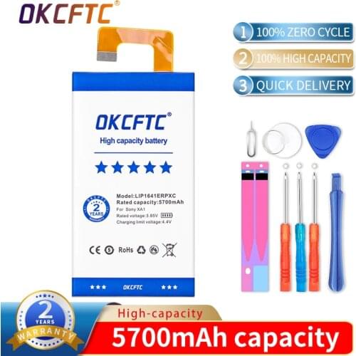 OKCFTC LIP1641ERPXC 5700mAh Battery for Sony Xperia XA1 Ultra XA1U C7 G3226 G3221 G3212 G3223 Batteries