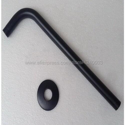 Black Oil Rubbed Brass Wall Shower Head Extension Pipe - 12" Long Shower Arm Arm Bathroom Accessories Khh101