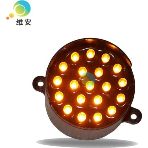 DC12V high brightness wholesale price 52mm diameter yellow LED pixel cluster traffic light replacement