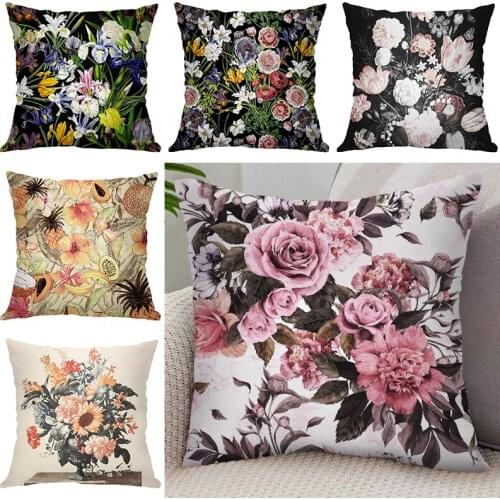 Decorative flower cushion covers for Chair sofa Nordic 45X45cm square pillows decor home 3D print throw pillow cases