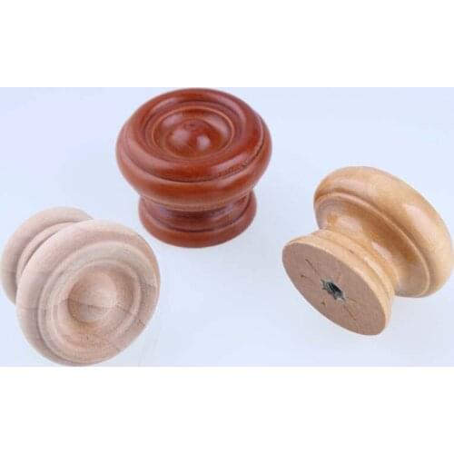 38mm American style wooden knobs wood drawer shoe cabinet bedside table knobs pulls safety handles