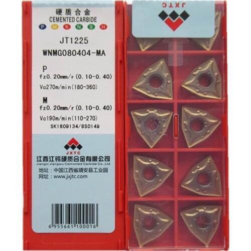 JXTC WNMG080404-MA JT1225 / WNMG080408-MA JT1225 / WNMG080408R-GC JT1225 / WNMG080408L-GC JT1225 CNC carbide inserts 10PCS/BOX
