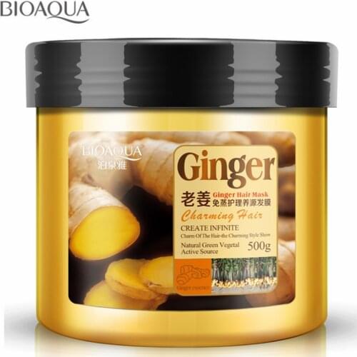 500ML Steam-Free Nutrition Ginger Hair Mask Baked Ointment For Dry Damaged Hair Repair Soft Conditioner Hair Treatment Keratin
