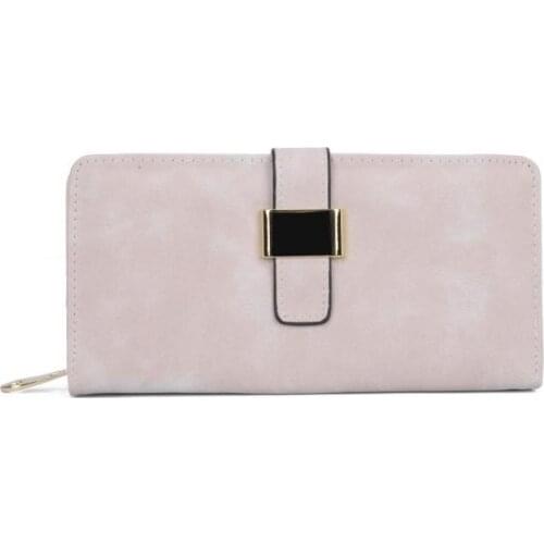 AFKOMST Fashion Women Wallet Purse Casual Lunxury Designer Soft Color Coin Pocket Card Holder Cluth Monry Bag for Ladies VKP1515