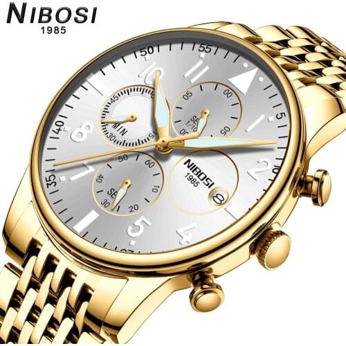 NIBOSI 2368 Men Watch NIBOSI Top Brand New Luxury Fashion Military Quartz Waterproof Sports Mens Wrist Watch Relogio Masculino