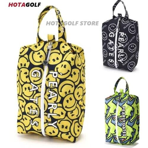 2021 NEW PG Fashion printed canvas golf shoe bag carrying case