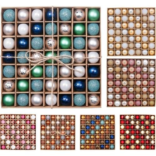 Valery Madelyn 3CM 49pcs/Box Christmas Tree Balls Bauble Hanging Balls Party Ornament Navidad New Year Gifts Decoration for Home