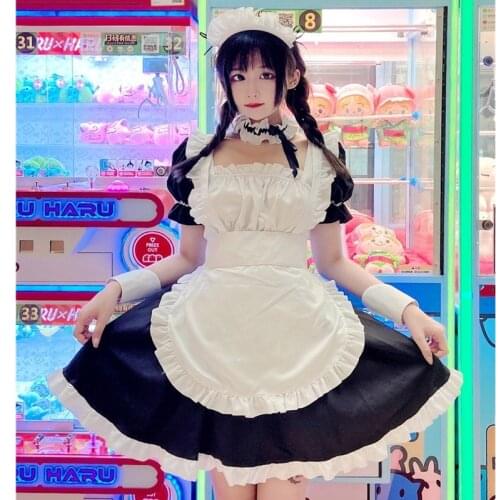 Sexy Lingerie Maid Cosplay Halloween Costumes Lovely Lolita Girl Kawaii Lingerie Dress Animation Show Lolita Clothing Dropshipp