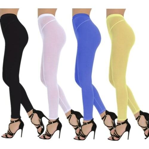 Sexy Womens Footless Stocking Soft Slim Breathable Lingerie See-through Sheer Mesh Thin Leggings Pants Trousers Women Leggings