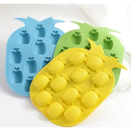 Pineapple Apple Silicone Ice Cube Tray Pan Chocolate Jelly DIY Mold Fruit Shape Style one Time Making More Ice Cubes