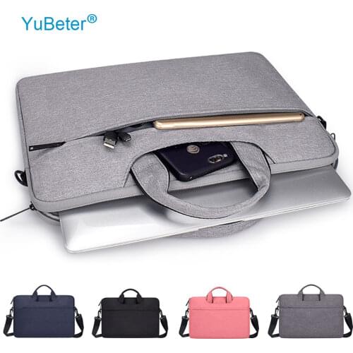 YuBeter Laptop Bag for Macbook Air Pro 13 14 15 6 Inch Portable Computer Handbag Shoulder Briefcase Sleeve for Xiaomi HP Lenovo
