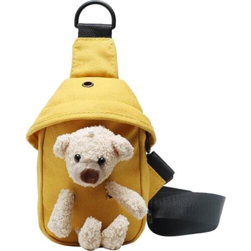 Newhotstacy Bag 07172021 Ladies canvas chest bag lovely students single shoulder bag