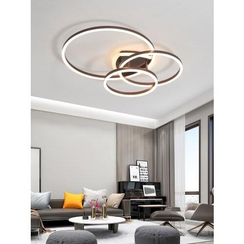 Remote Control Dimming Led Ceiling Lamps Chandeliers For Bedroom Dining Living Room Home Modern Coffee Circle Lights Fixture