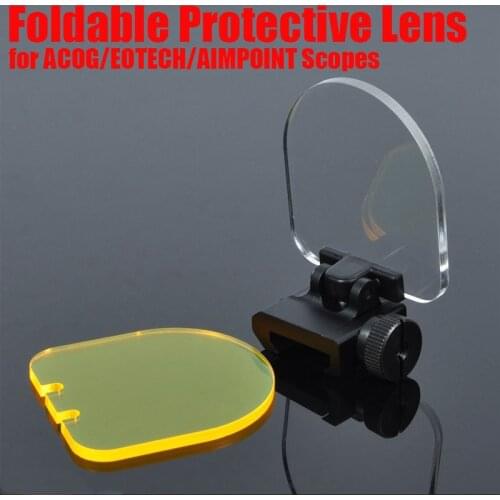 Tactical Foldable Protective Lens Bulletproof lens protector for Hunting Scopes Such as ACOG/AIMPOINT Scopes