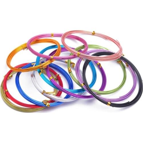 1Roll 1mm 1.5mm/2mm 18gauge/15gauge/12gauge Aluminium Soft Metal Crafts Beading Wire for Jewelry Making DIY