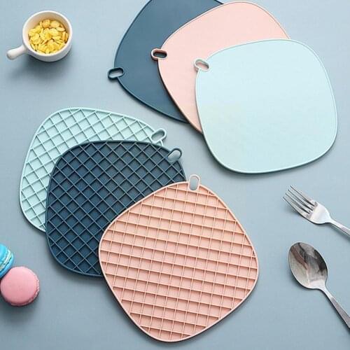1 Pcs 3 Color Newest Multifunctional Round Heat-Resistant Kitchen Mat Non-slip Silicone Mat Y1E1 Coaster Table Tools Access I4F1