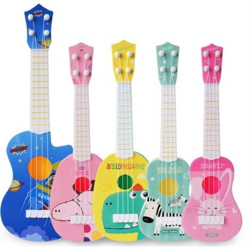 1pc Kids Colorful Ukulele Musical Instruments Kids Guitar Montessori Toys for Children School Play Games Education Boy Girl Gift