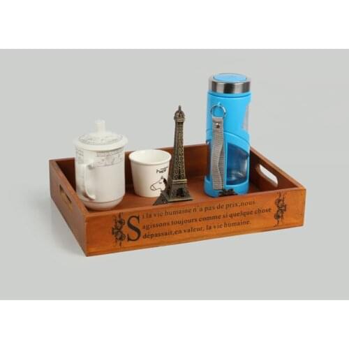 1PC New Arrival Zakka retro wooden grocery desk storage box Home Furnishing solid wood Tray old wooden pallet JL 0915