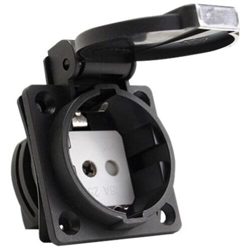 5PCS Germany Waterproof Industrial Socket AC Power Socket German Industrial Plug Electrical Socket with Waterproof Cover