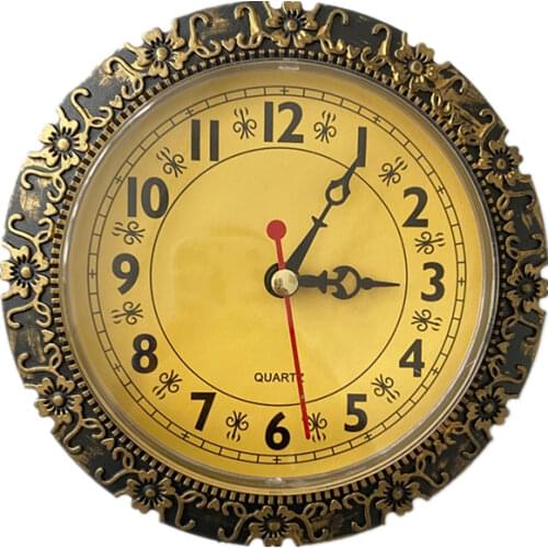 5PCS Diameter 130MM QUARTZ CLOCK FIT-UP Insert, Bronze Trim, Arabic Numeral DIY Craft Battery Clock