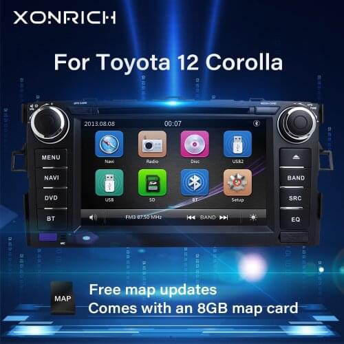 Autoradio 2 Din Car DVD Player For Toyota AURIS Toyota Corolla Altis 2012 2013 Multimedia CD GPS Car Stereo Navigation Head unit