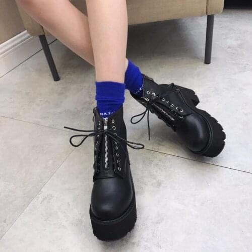 Punk boots women demonia boots platform shoes High Heels women ankle boots Spring Autumn shoes motorcycle boots women fashion