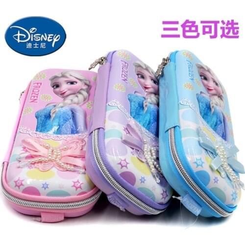 Disney ice and snow stationery box cute large-capacity pencil case children princess pencil case student school supplies gift