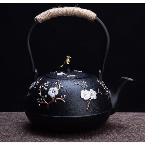 Iron pot cast iron brewing tea iron pot pig iron pot household health care iron pot teapot tea set