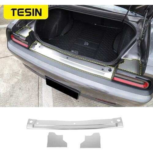 Car Rear Guard Plate For Dodge Challenger Car Rear Trunk Guard Plate Trim Protector Cover Accessories For Dodge Challenger 2015