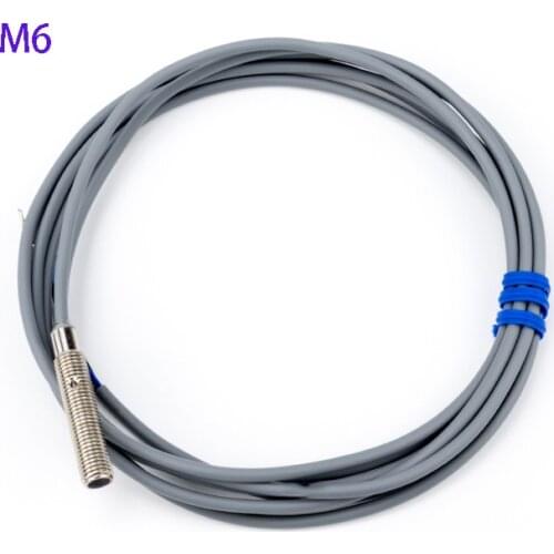 M6 inductive proximity switch sensor DC12v24V metal sensor probe small inductive switch detection distance 0.8mm 1mm 1.2mm 1.5mm