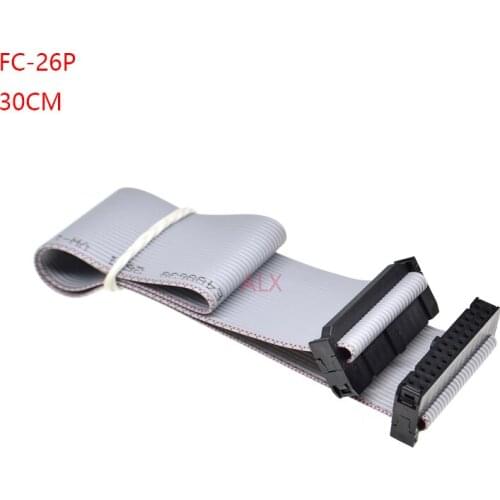 1PCS FC-26p 30CM 2.54MM pitch JTAG AVR ISP DOWNLOAD CABLE 26P WIRE 26PIN Gray Flat Ribbon Data Cable FOR DC3 IDC BOX HEADER
