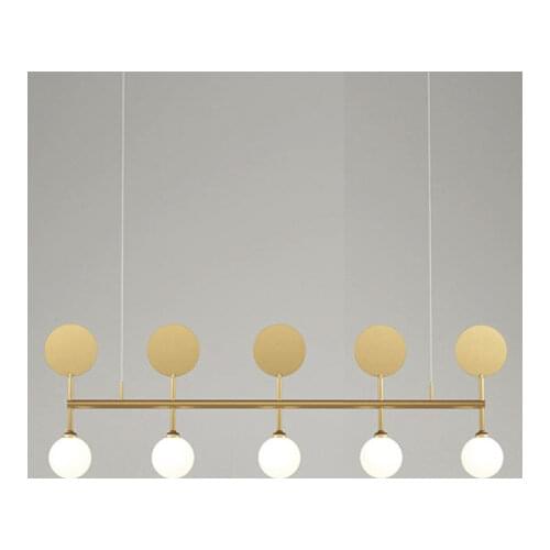 Contracted sitting room dining-room of postmodernism designer lighting copper chandelier Nordic hotel cafe example room