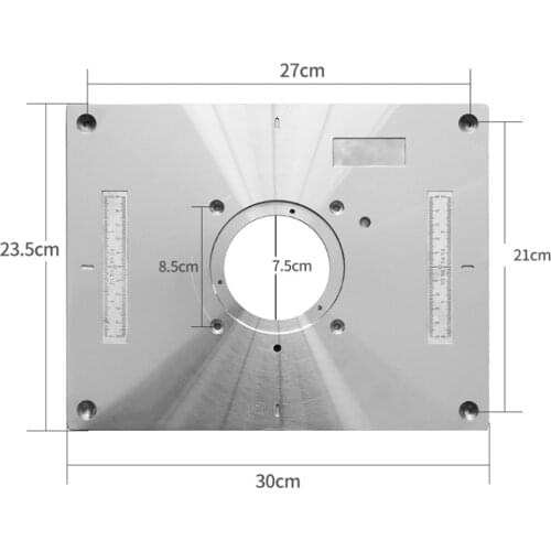 Multi-functional Aluminum Alloy Router Table Insert Plate Trimmer Engraving Machine Woodworking Bench Router Plate Woodworking