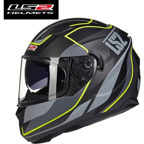 LS2 FF328 Stream Full Face Motorcycle Helmet With Double Lens capacetes para moto Racing LS2 Helmet DOT Approved casco moto cap