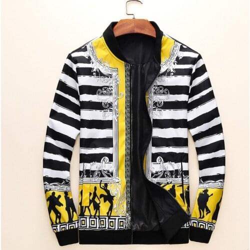 Rib New 2020 Men Sleeve Classic Flowers stripes luxury High couple Baseball Coats & Jackets Abstract digital coat Motor #E2