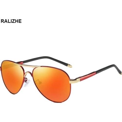 2019 Men Women Polarized Pilot Sunglasses Gold Color Orange Mirror Lens Classic Retro Brand Sun Glasses For Goggle Driving UV400