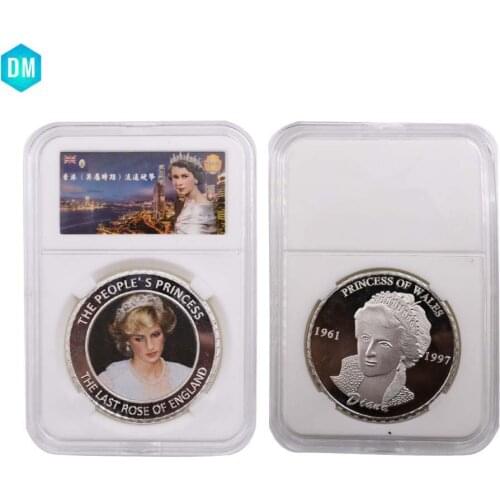 The Peoples Princess Diana 20th Anniversary 999.9 Silver Plated Silver Coin Business Gifts Metal Coins Challenge Souvenirs