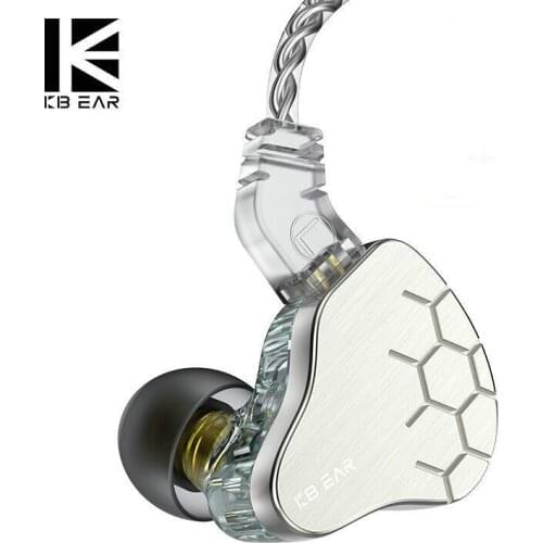 KBEAR Lark 1BA + 1DD Hifi Music DJ Bass In Ear Earphone with 2 Pin 0.78 4 Cores Silver Plated Cable KBEAR Diamond KBEAR KS2