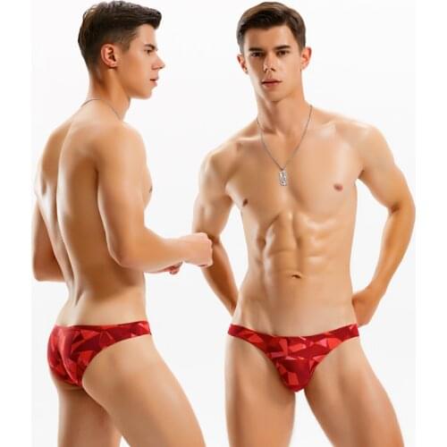 SD693 New men beach shorts sexy tight low waist swimwear men bikinis hot gay man thong swimsuits half hip swim briefs trunk