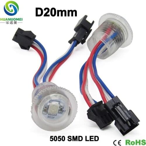 DC12V 20mm UCS1903 RGB Pixel LED Module Light 5050 SMD Outdoor Amusement Park Ride Lamp Addressable Full Color Digital TV Bulb