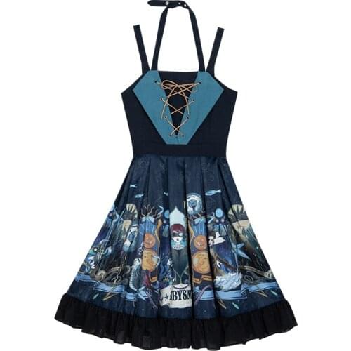 Gothic Lolita Dress The Deep 3D Print Lolita Jumer Skirt