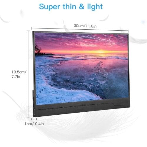 Eyoyo 13.3" inch Portable Monitor, 1920x1080 IPS HD Monitor Second Laptop Monitor Mini PC Screen compatible with Nintendo Gaming