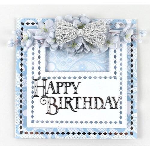 "Happy Birthday" Phrases with Vine 2019 New Metal Cutting Dies For Scrapbooking Embossing Paper Cards Photo Album DIY Craft