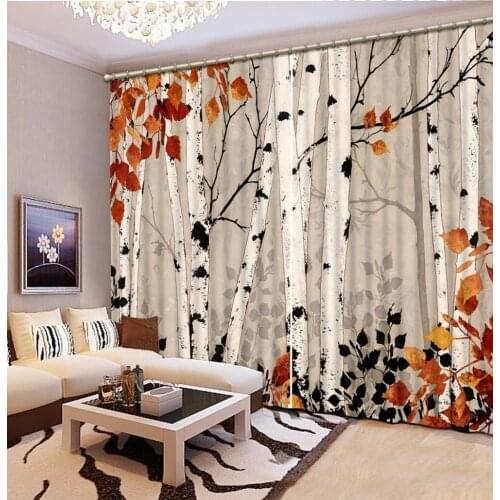Forest curtains 3D Window Curtain Foggy forest Luxury Blackout Living Room office Bedroom Customized size