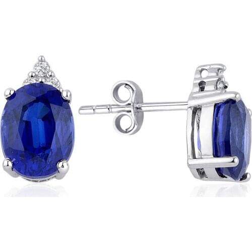 Symbol Gold 5.50 Carat Diamond Sapphire Earring Piece Jewelry Rope Chain Charm Earring Jacket Bead Figure For Women