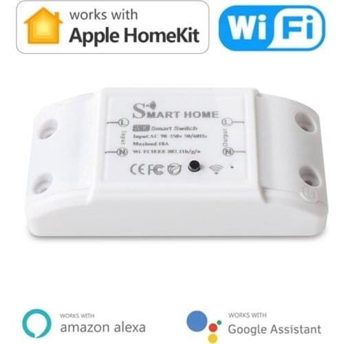 90-250V Wifi Smart Light Switch Moudle 10A Universal Breaker Timer Voice Control Work With HomeKit Alexa Google Assistant