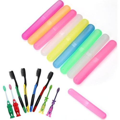 1PC Wheat Straw Colorful Plastic Tooth Brushes Dust-proof Box Toothbrush Holder Protect Case Hiking Camping Chopsticks Box