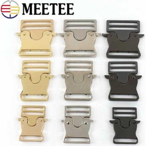 2pcs 25/31/38mm Metal Backpack Buckles Bags Strap Release Buckle Lock Clasp DIY Webbing Hook Belt Hardware Bag Accessories